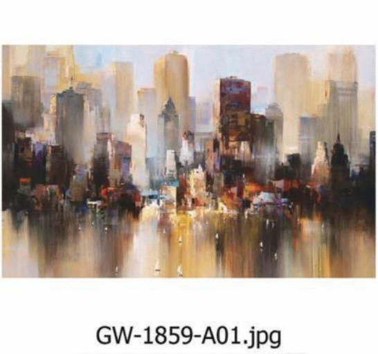 Modern Art Wall Print – City (40x70cm)