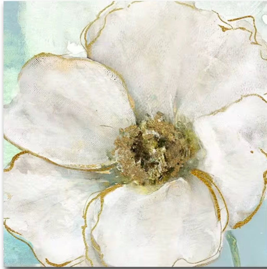 Azure Bloomscape - Oil Painting 100x100cm (40" x 40")