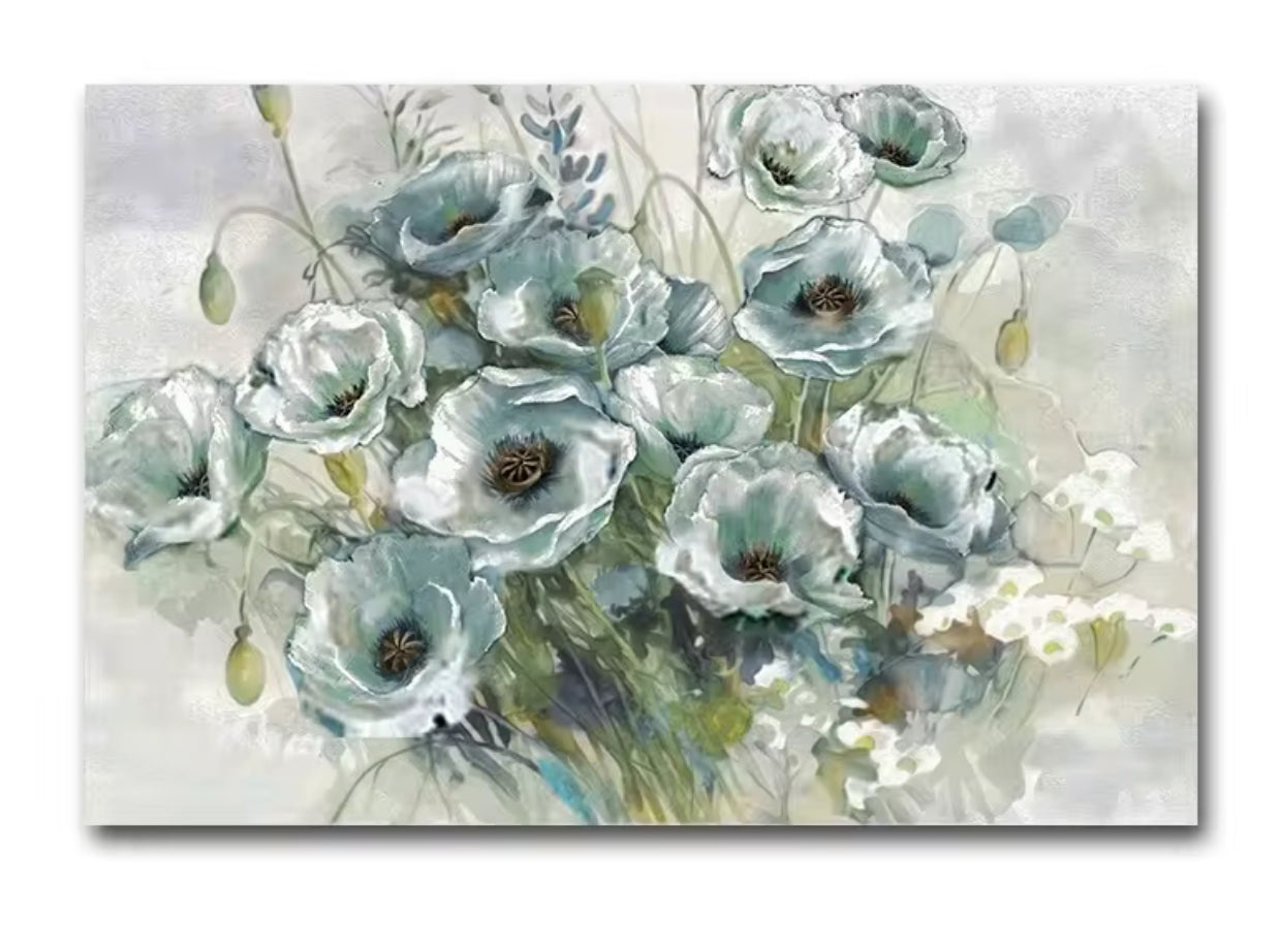 Blossom in Stillness - Oil Painting 100x100cm (40" x 40")