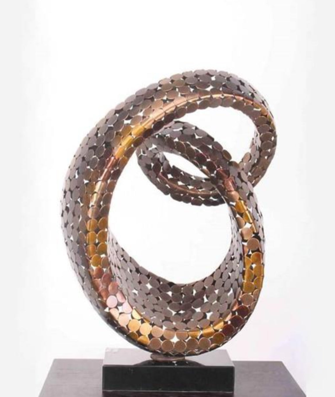 Vortex Loop - Textured Bronze Coil
