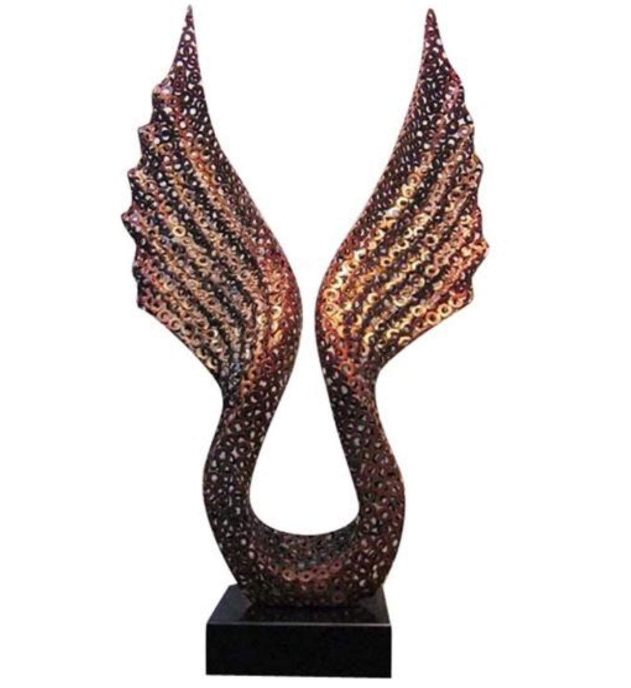 Caged Flight - Red Motion Bird Sculpture