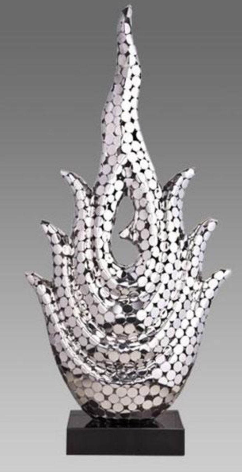 Aurora Spine - Flowing Wire Wall Sculpture